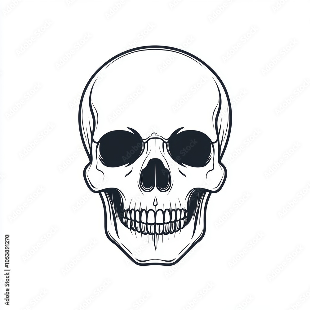 Obraz premium Closeup view of skull. The decoration element for Halloween.