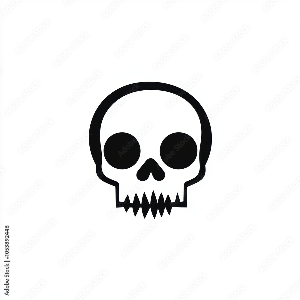 Cute cartoon skull symbol logo icon. The decoration element for Halloween. Cute cartoon skull symbol logo icon. The decoration element for Halloween.