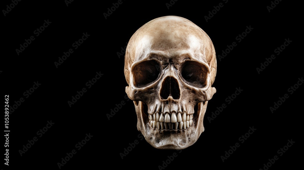 Obraz premium Skull with black background.