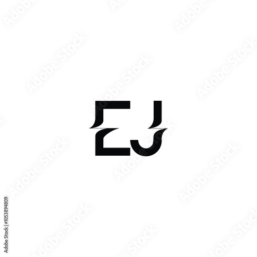 EJ monogram logo design letter text name symbol monochrome logotype alphabet character simple logo