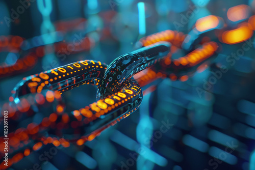 Digital Chain with Binary Code