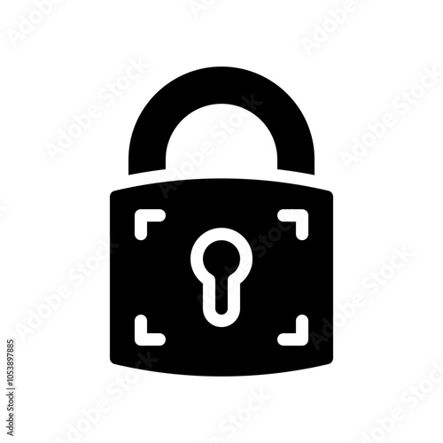 padlock glyph icon