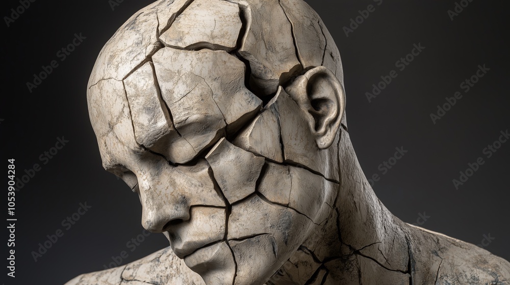 Human figure abstract fragmented parts reflecting disjointed modern identity. AI generated Human figure abstract fragmented parts reflecting disjointed modern identity. AI generated