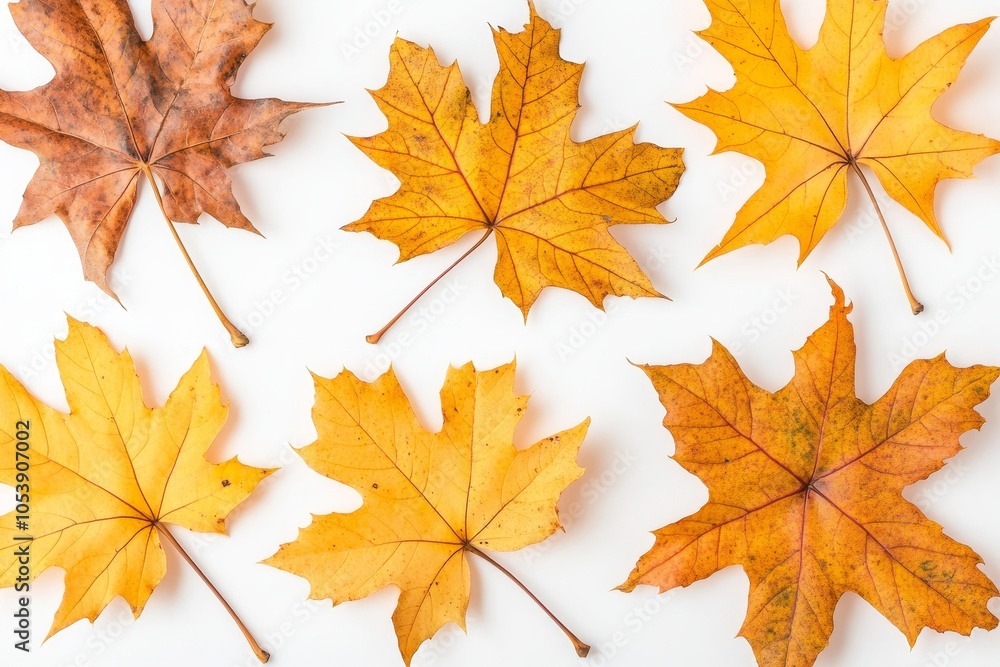 Yellow plane tree leaves set isolated transparent png. Platanus autumn foliage with drops of water. Yellow plane tree leaves set isolated transparent png. Platanus autumn foliage with drops of water.