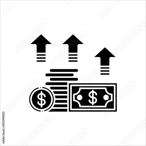 Inflation vector Icons. Symbol of financial interests. Linear style inflation icon. Vector illustration isolated on white background.