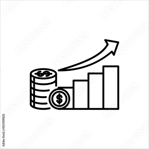 Inflation vector Icons. Symbol of financial interests. Linear style inflation icon. Vector illustration isolated on white background.