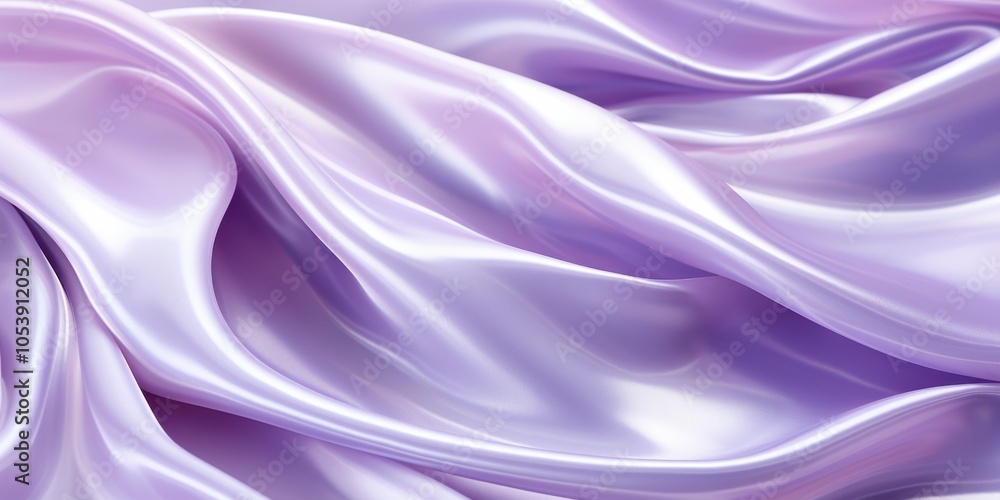 Obraz premium Soft and Silky Lavender Fabric with a Luxurious Drape and Elegant Flow