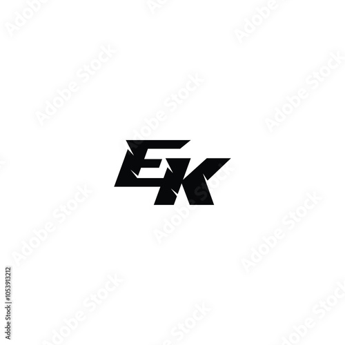 Free Download EK monogram logo design letter text name symbol monochrome logotype alphabet character simple logo - GFXLoad
