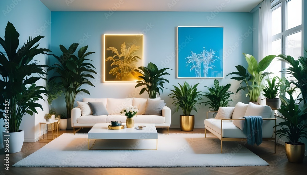 Photo interior modern design room 3d illustration Photo interior modern design room 3d illustration