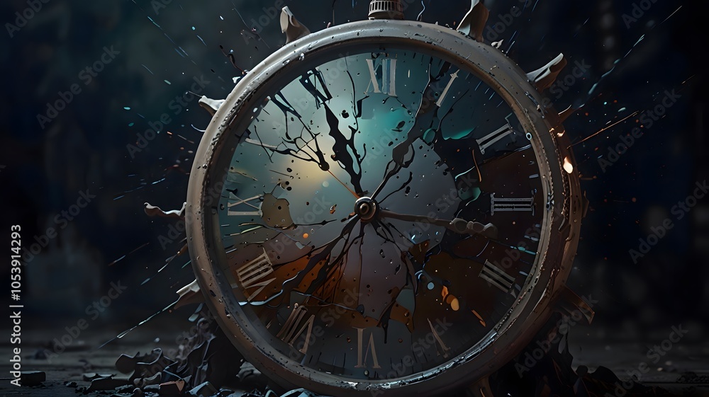 Obraz premium Abstract image of time, nothing is for eternity, life, change