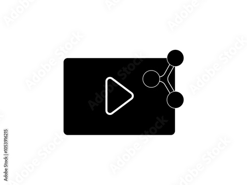 Share video icon isolated on white background. Vector illustration