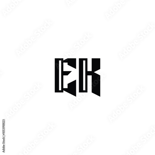 EK monogram logo design letter text name symbol monochrome logotype alphabet character simple logo