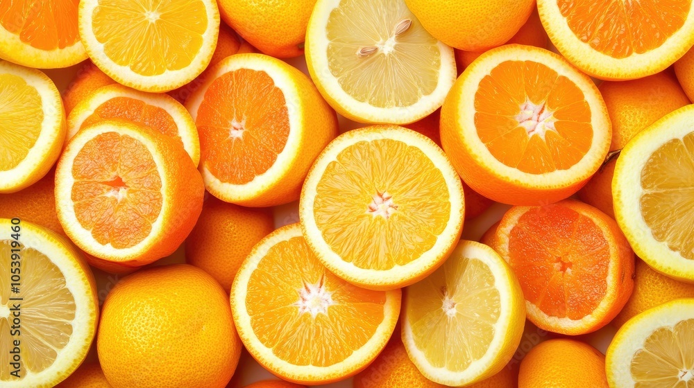 Fototapeta premium Fresh Citrus Fruits Slices for Vibrant Culinary Use