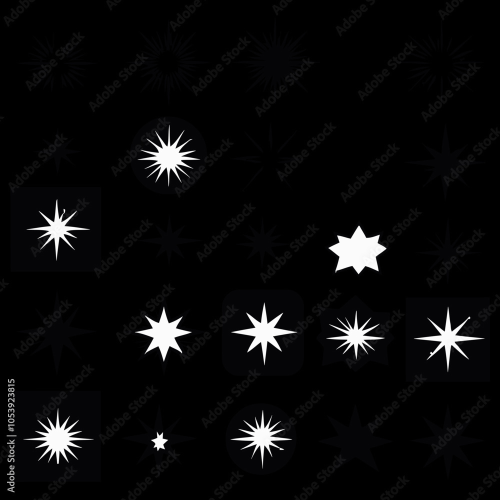 sparkle star icon set. simple star burst symbol. transparent png and vector illustration. sparkle star icon set. simple star burst symbol. transparent png and vector illustration.