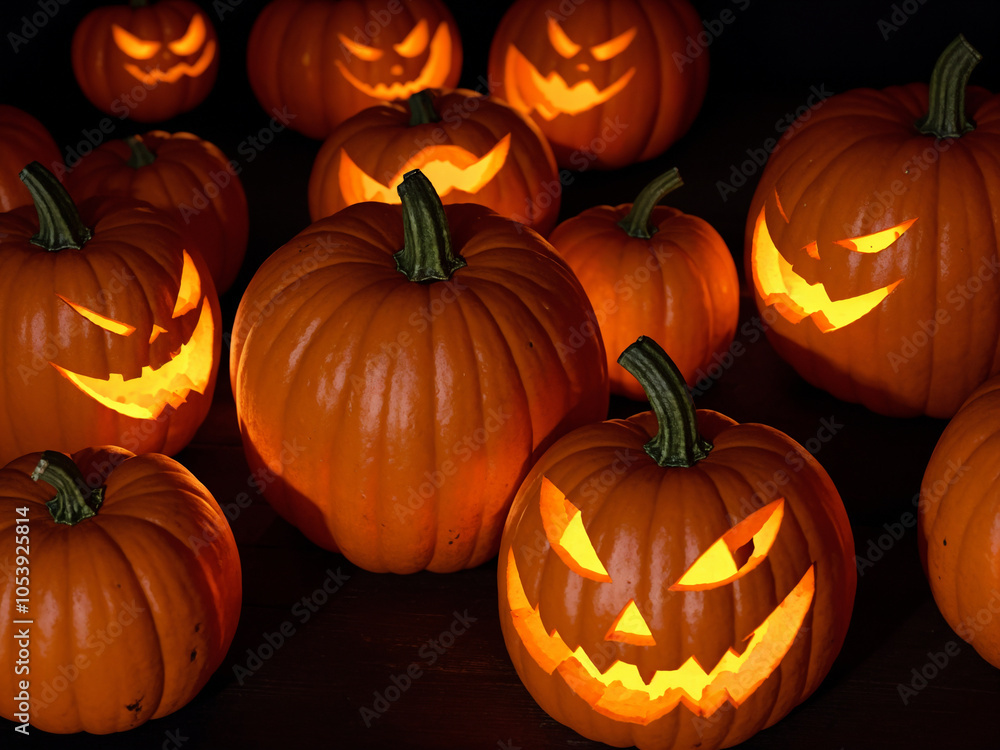 Fototapeta premium halloween pumpkins