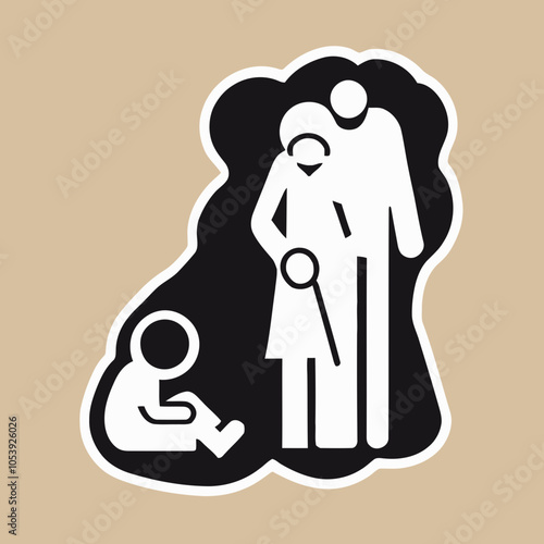 washroom signs. printable sticker of toilet symbol with man woman wc baby icons. restroom bathroom and change room sign. transparent png and vector illustration.