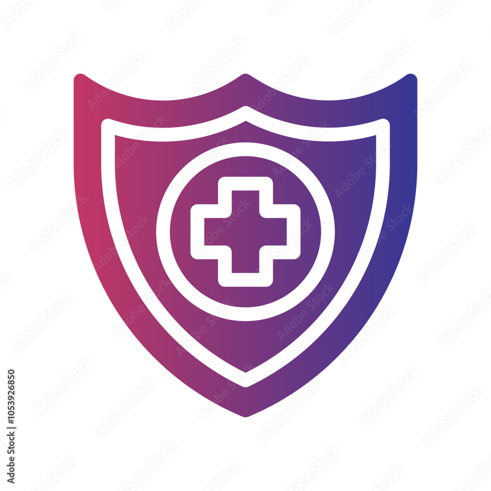 Obraz premium medical cross flat gradient icon