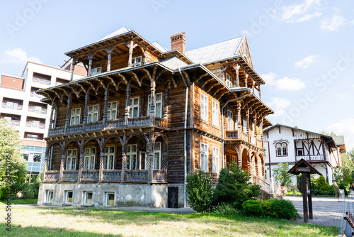 Wallpaper Mural Old wooden house outdoor. Village architecture Torontodigital.ca