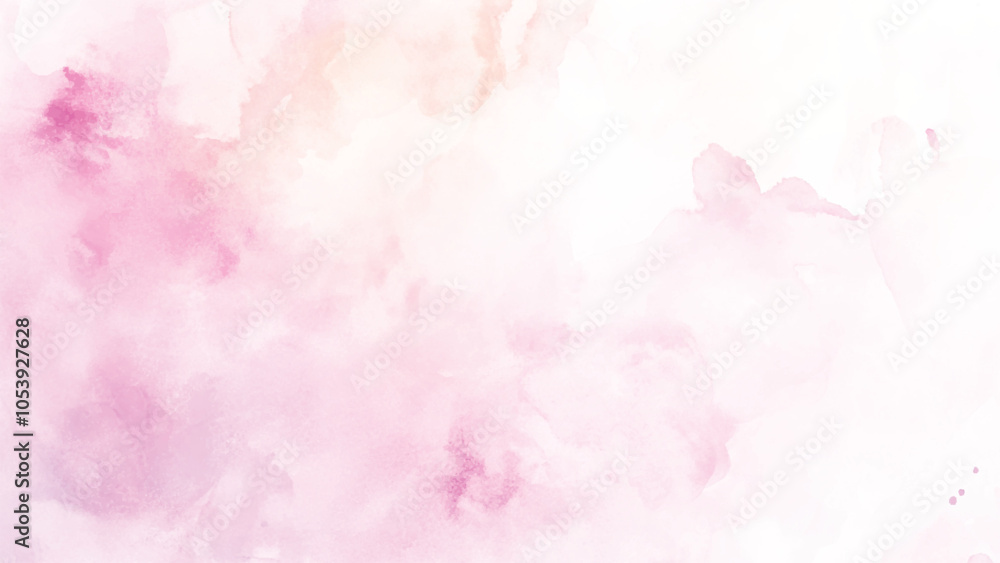 Fototapeta premium soft white and pink watercolor texture background.
