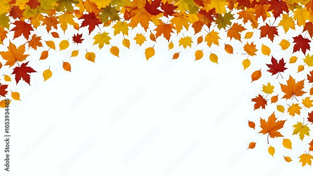 Autumn leaves falling on a white background, perfect for your fall designs. Autumn leaves falling on a white background, perfect for your fall designs.