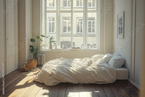 Cozy Bedroom with Natural Light and Minimal Decor
