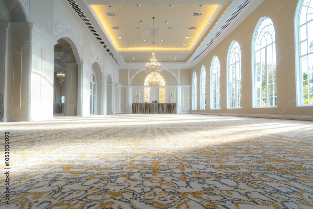 Obraz premium Elegant Interior Space with Natural Light and Decorative Details