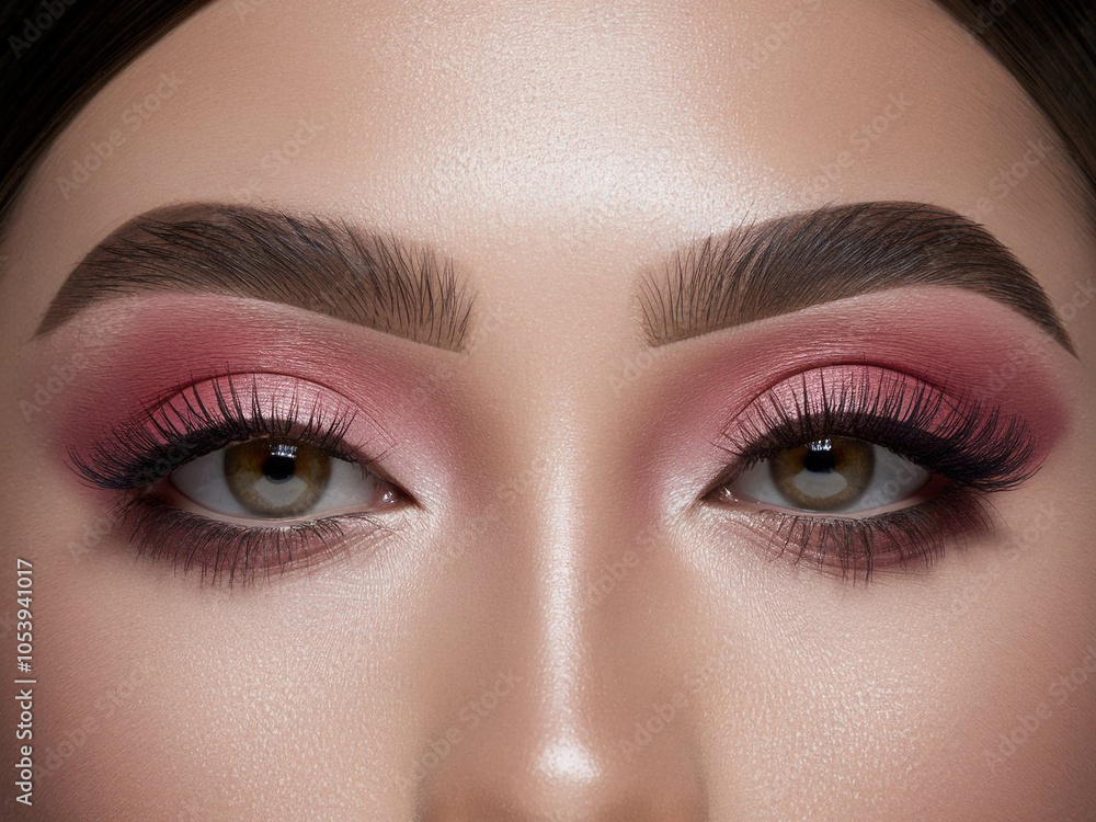 Obraz premium Close up of eye with makeup