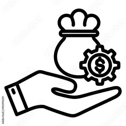 Wealth Management Outline Icon