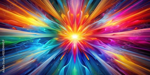 Wallpaper Mural Dynamic burst of colorful energy in vibrant abstract art composition for digital design Torontodigital.ca