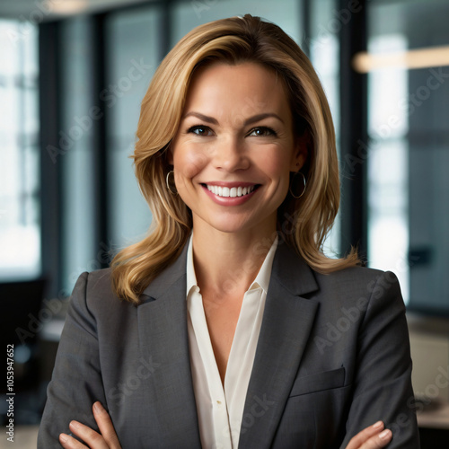 Confident Professional Businesswoman in a Modern Office Setting