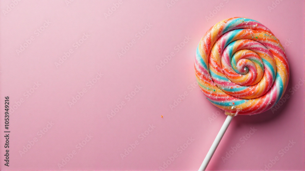 colorful lollipop isolated on white background