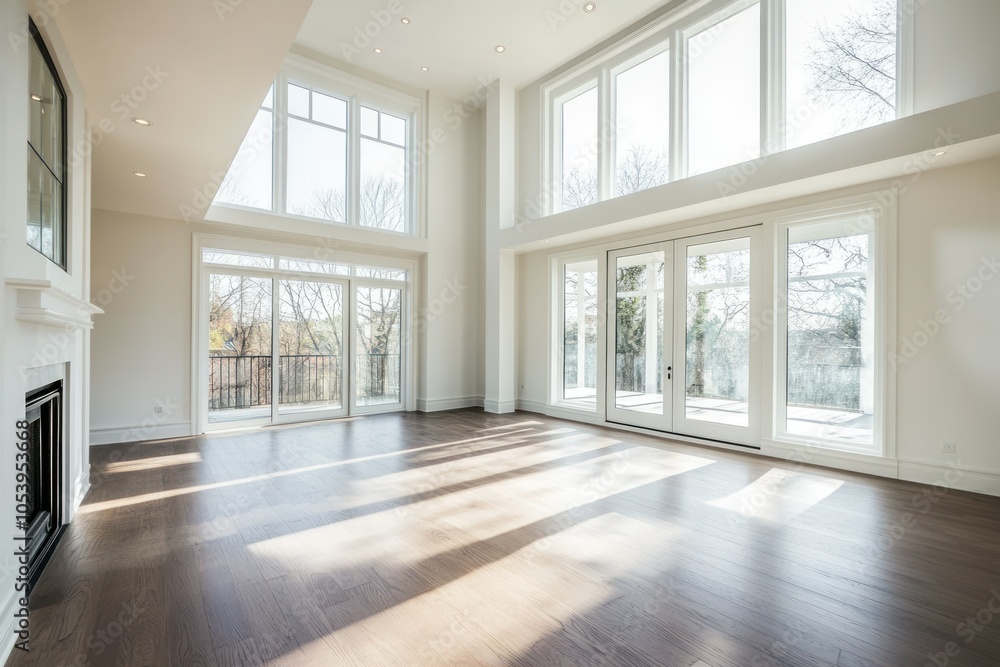 Fototapeta premium Bright and Airy Modern Interior Space