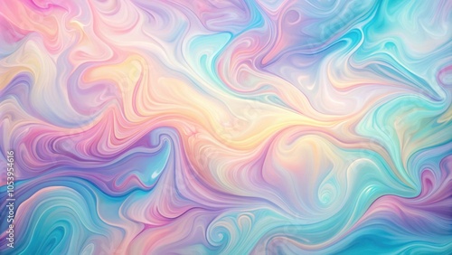 Abstract Fluid Texture Background with Soft Pastel Colors Perfect for Design Projects