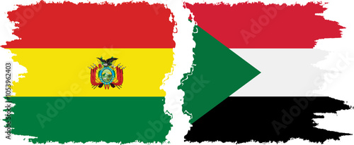Sudan and Bolivia grunge flags connection, vector Free Download Sudan and Bolivia grunge flags connection, vector - GFXLoad