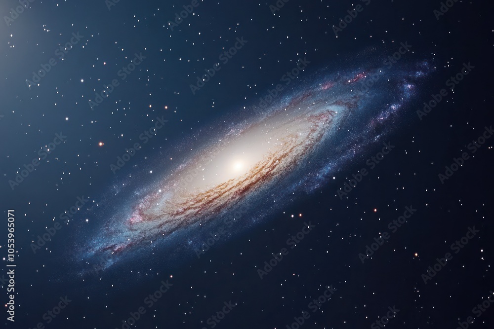 Fototapeta premium Stunning View of a Spiraling Galaxy in Deep Space