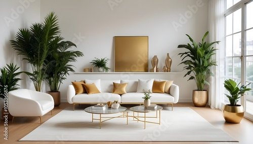 Photo interior modern design room 3d illustration
