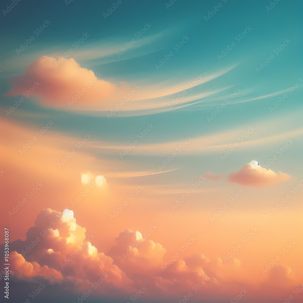 Naklejka premium sunset in the sky