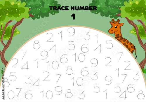 Trace number one 1 mathematician for kids