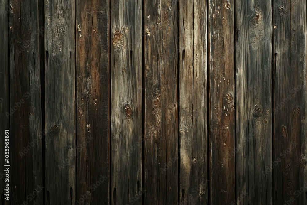 Fototapeta premium Rustic Dark Wood Plank Background Texture