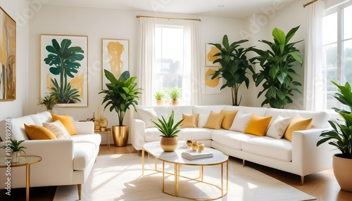 Photo interior modern design room 3d illustration