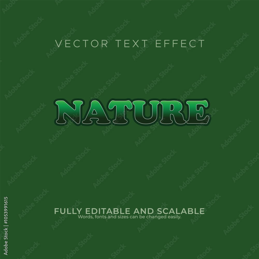 vector editable nature text effect design vector editable nature text effect design