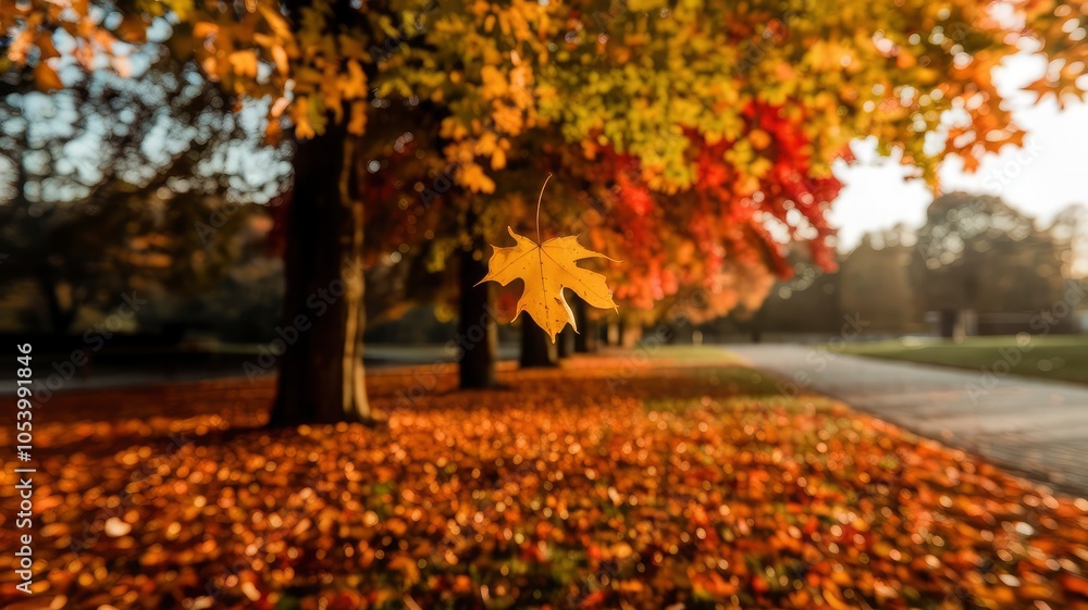 a leaf that is on the ground in autumn a leaf that is on the ground in autumn
