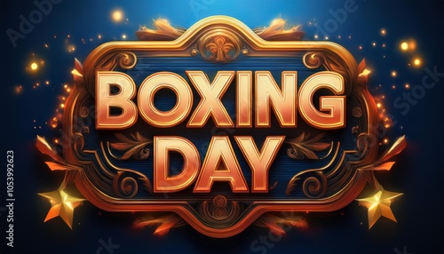 Boxing day 3D sign