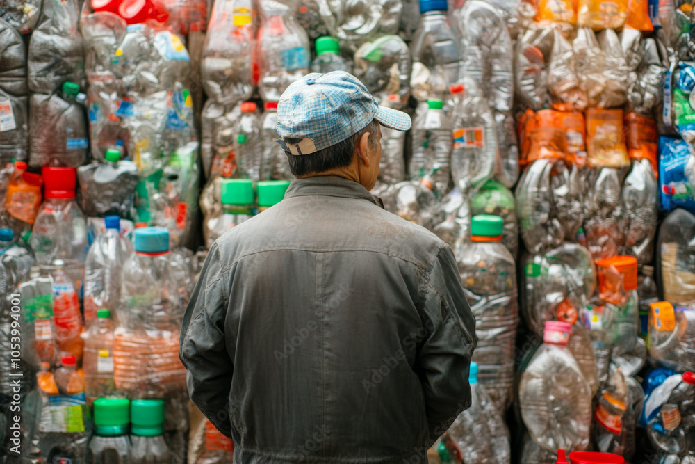 Fototapeta premium Environmental Engineer Examining Garbage