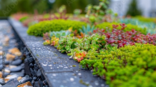 Colorful succulents thriving in a rock garden, adding natural beauty to the outdoors. Perfect for vibrant, low maintenance landscaping