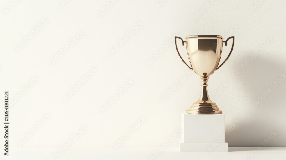 A gleaming gold trophy success and achievement, sports winning awards A gleaming gold trophy success and achievement, sports winning awards