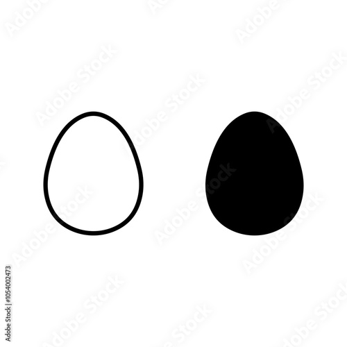 egg icon set. vector illustraiton color editable