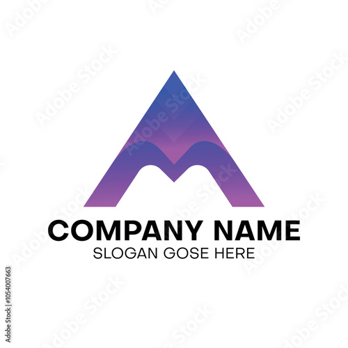 Modern A letter logo design