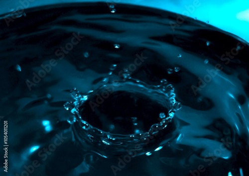 water splash on blue background