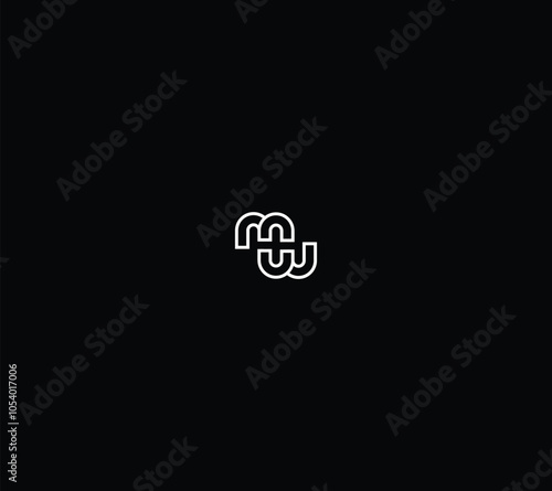 Letter MW Cross healthcare logo design, medical linear logo with black background. 